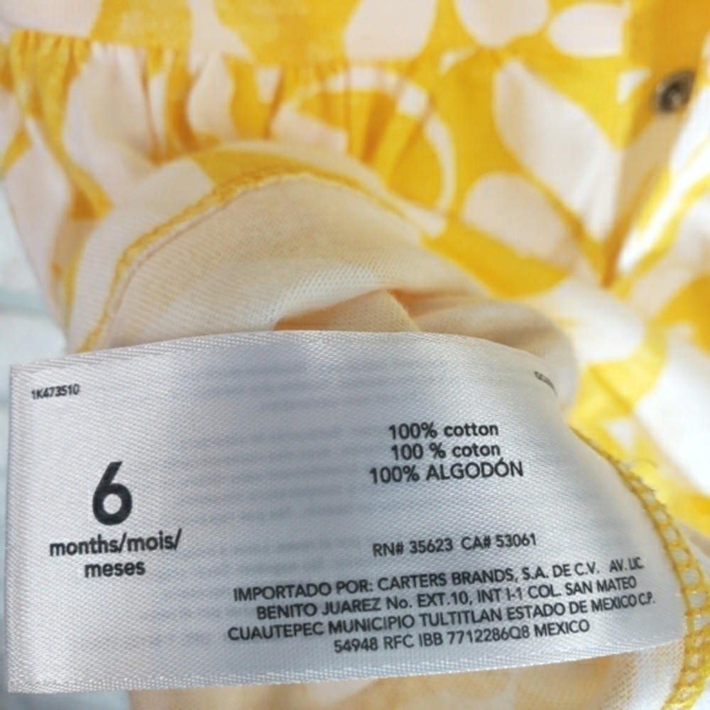 CARTER'S Floral Summer 2 Piece Dress Size 6 mons - Picture 6 of 9